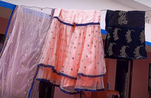 NEW DESIGNER PARTYWEAR RUFFLE SHARARA &amp; dupatta
