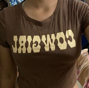 Cowgirl Brown Crop Top