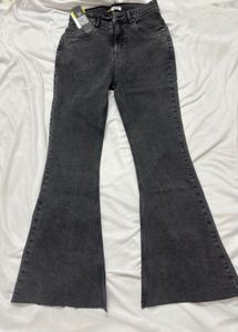 Grey Flare Jeans