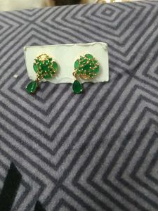 Green Stone Earrings
