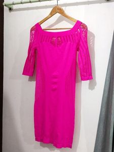 Magenta Colour Frock For Girls