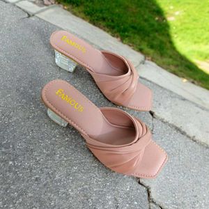 Women&#39;s Fancy Transparent Heels Footwear