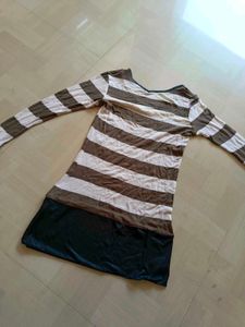 Striped Brown Dress