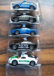 Police Car Set (DIE CAST ) PULL-BACK