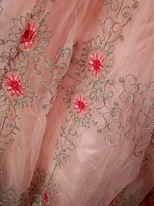 Heavy Peachy Pink Wedding Gown