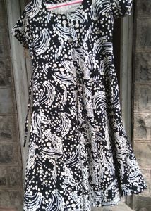 Black &amp; White Print Dress