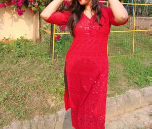 Red Beautiful Kurti Sequence❤️🔥✨