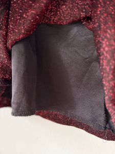 Maroon Backless Shimmer Dress