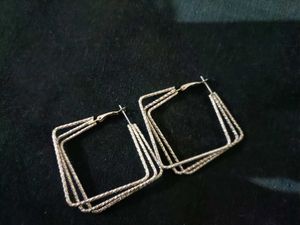 Silver Multi-layered Hoop Earrings