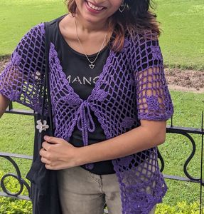 deep purple crochet overlay top 💜
