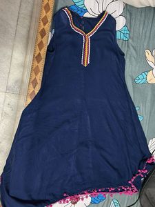 Ethnic Navy Blue Kurta frok