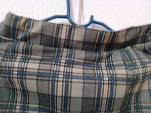 Plaid Mini Skirt with Zipper Detail