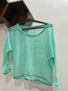 Mint Green Mesh Top