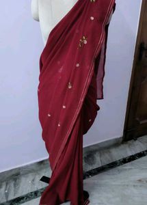 Elegant Maroon Saree