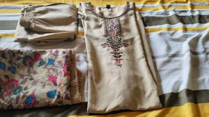 Kurta Set With Organza Dupatta