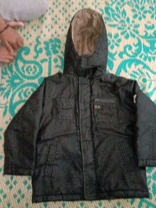 Black Winter Jacket with Hood