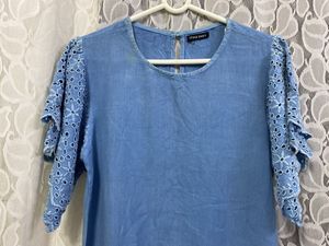 Denim Look Short Kurta