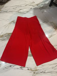 Red Wide Leg Pants