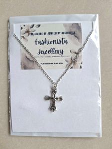 Cross Necklace &amp; Earring Set