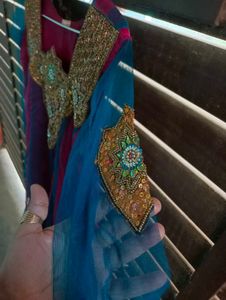 Flock Party Wear Kurta With Dupatta