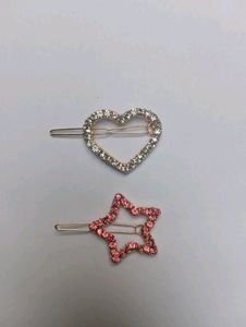 Korean Fancy Bling Hair Clips Set 4
