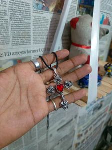 Rose Cross Necklace