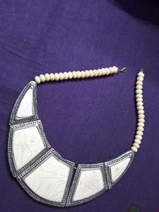 Beautiful Marble Print Indo Western Wear Necklace