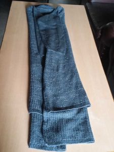 Gray Knit Turtleneck Sweater