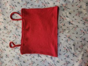 Red tunic top cotton