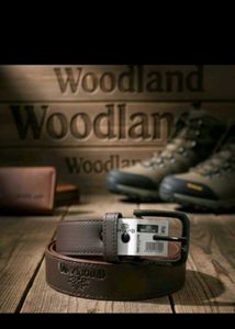 WOODLAND Brown Leather Belt