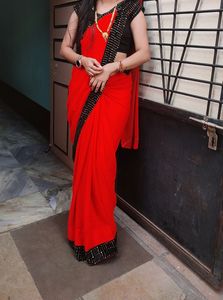 Beutiful Red Colour Attractive Saree