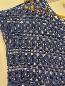 Blue Crochet Top