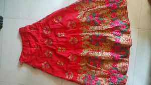 Red Embroidered Lehenga Choli Set
