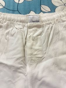 Unisex White Shorts