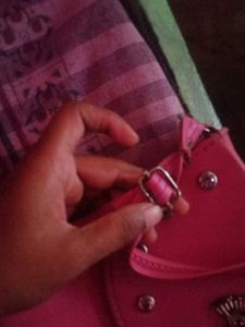 Pink Embellished Crossbody Bag
