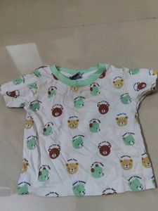 Cute Bear Print Baby T-Shirt
