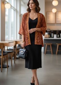 Vintage Floral Print Kimono Jacket