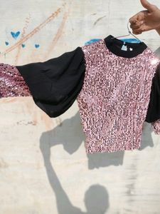 Sequin Megenta Pink Top 💗