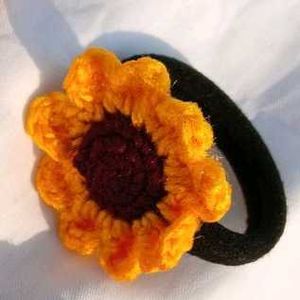 3ps Sunflower Hair Ties