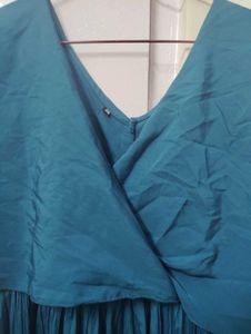 Teal Layered Midi Dress