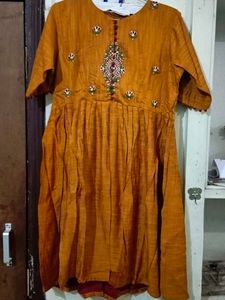 Embroidered Mustard patiyala set