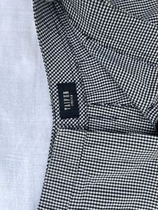 Gingham Cropped Wide Leg Pants