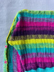 Vibrant Striped Knit Sweater