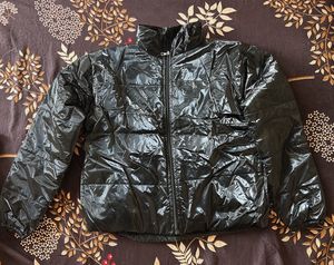 Shiny Black Puffer Jacket