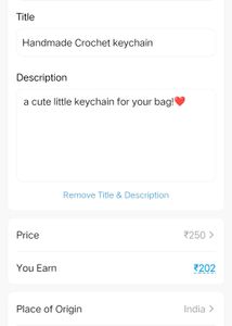 Handmade Crochet keychain