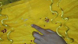 Yellow Ruffled Ethnic Skirt