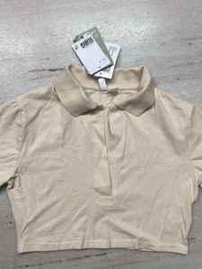 H&amp;M Collared Crop Tee