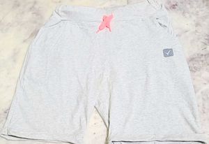 High Waist Grey Casual Shorts