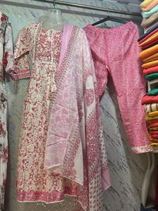 Pink Printed Kurta Set