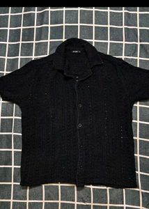 Black Textured Shirt